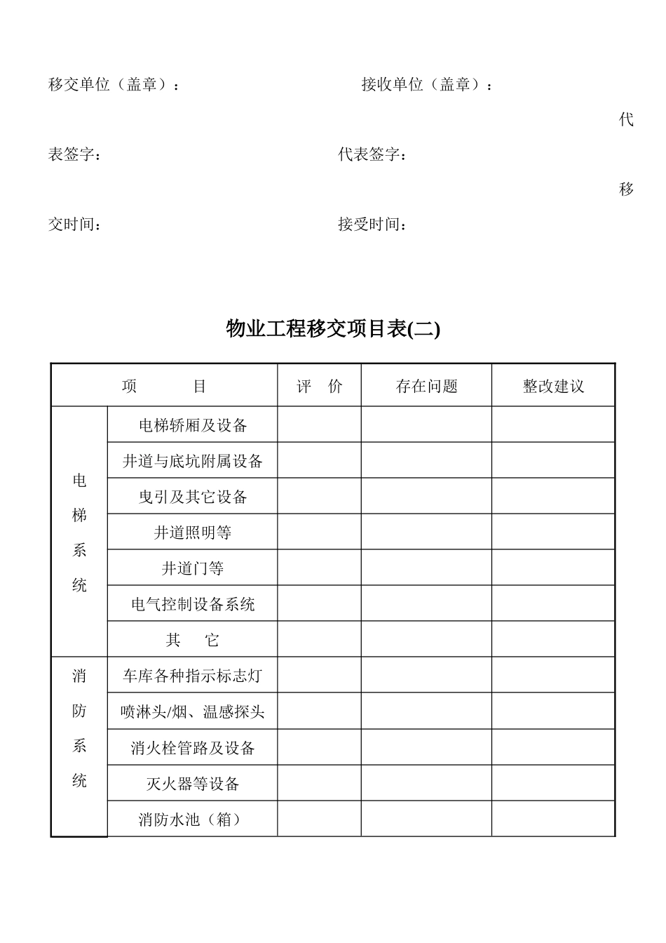 物业移交表格_第3页
