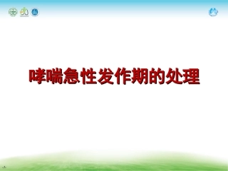 哮喘急性发作期的处理