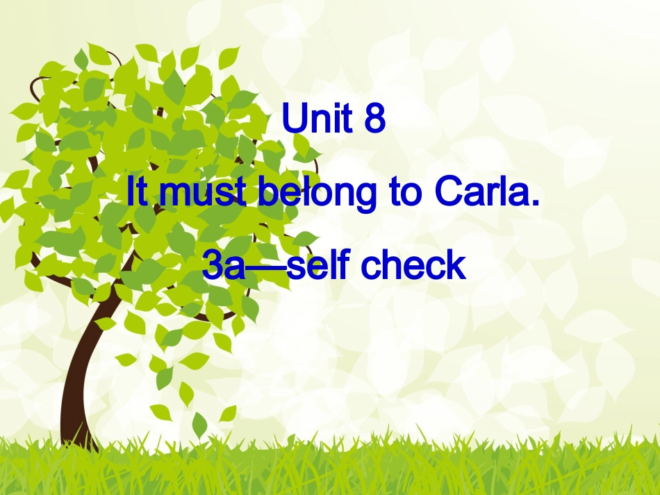 典案二-PPT教学案例-Section-B-(3a-self-check)_第1页