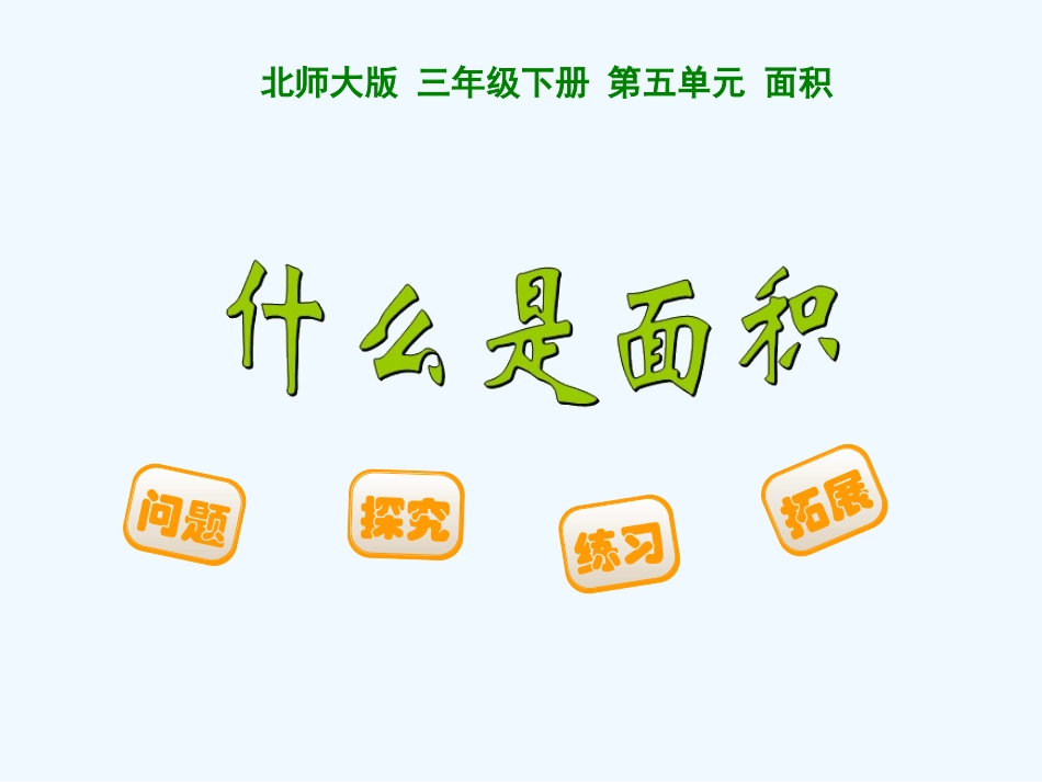 小学数学北师大2011课标版三年级什么的面积_第1页