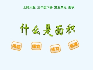 小学数学北师大2011课标版三年级什么的面积