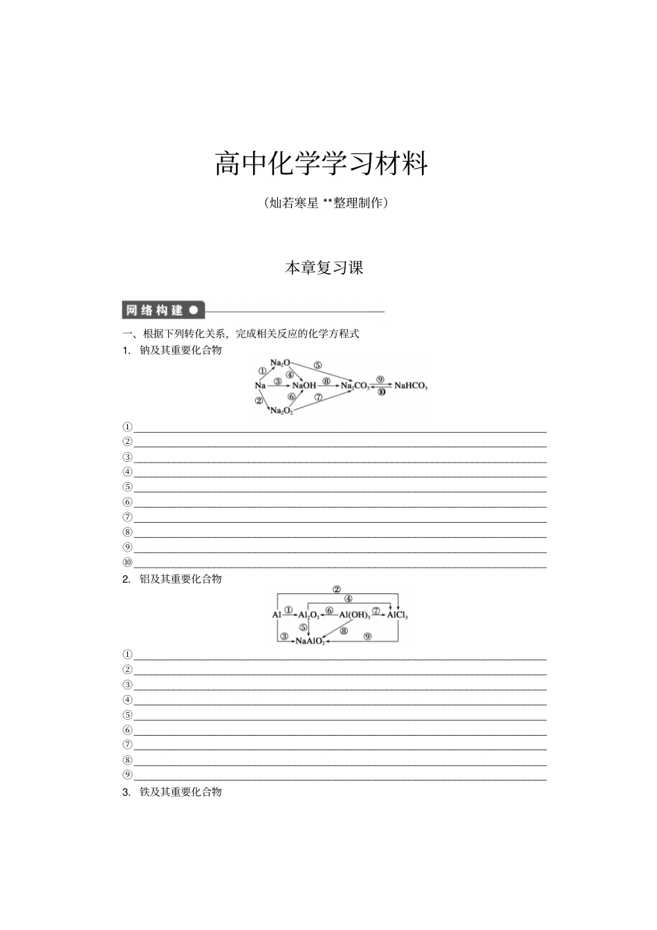 人教版高中化学必修一本章复习课x_第1页