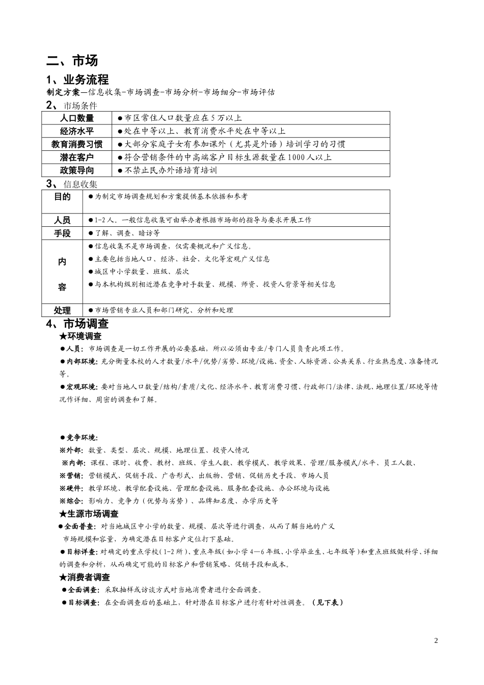 培训机构运营流程的方案(八项方案)_第2页