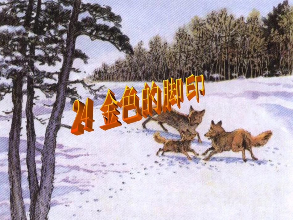 金色的脚印ppt优秀课件_第1页