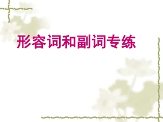 形容词和副词-专项课件