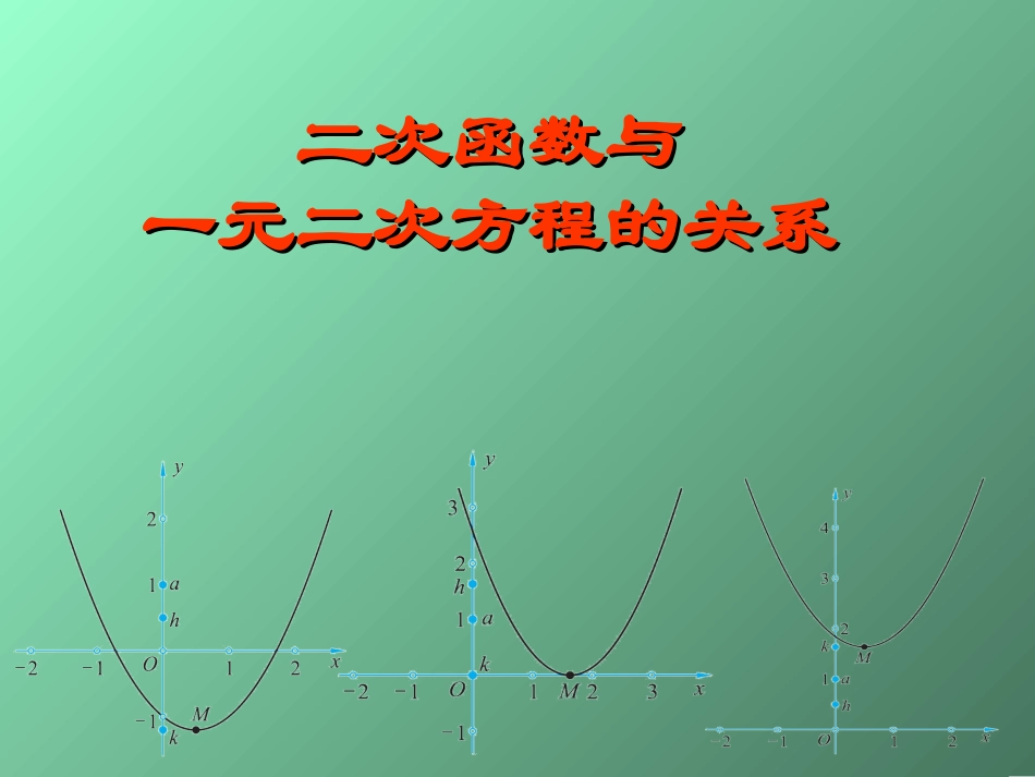二次函数与一元二次方程1--_第1页