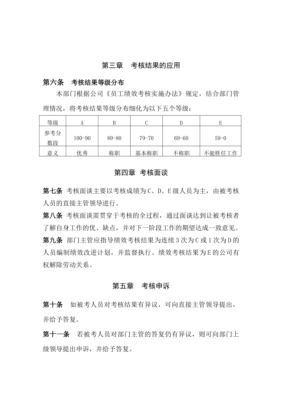 员工绩效考核实施细则_第3页