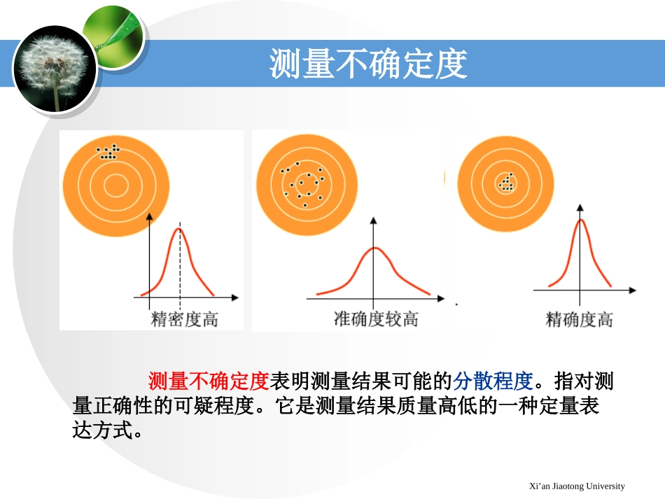 西安交通大学 现代检测技术 第三章 测量不确定度与数据表述_第2页