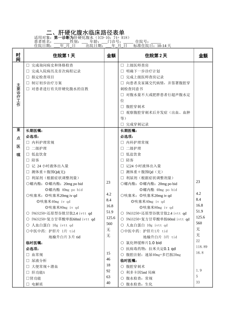 肝硬化腹水临床路径_第3页