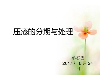 压疮的分期及处理