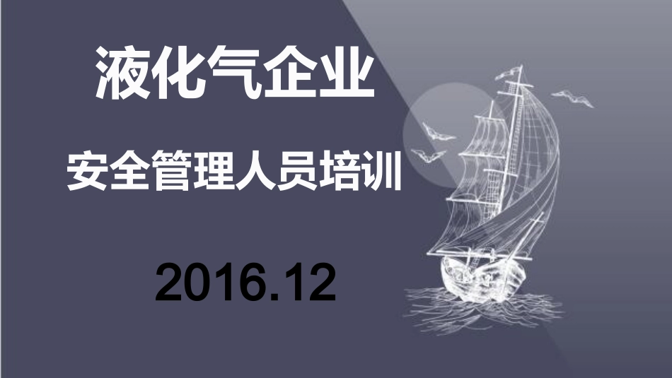 液化气企业安全管理人员培训_第1页