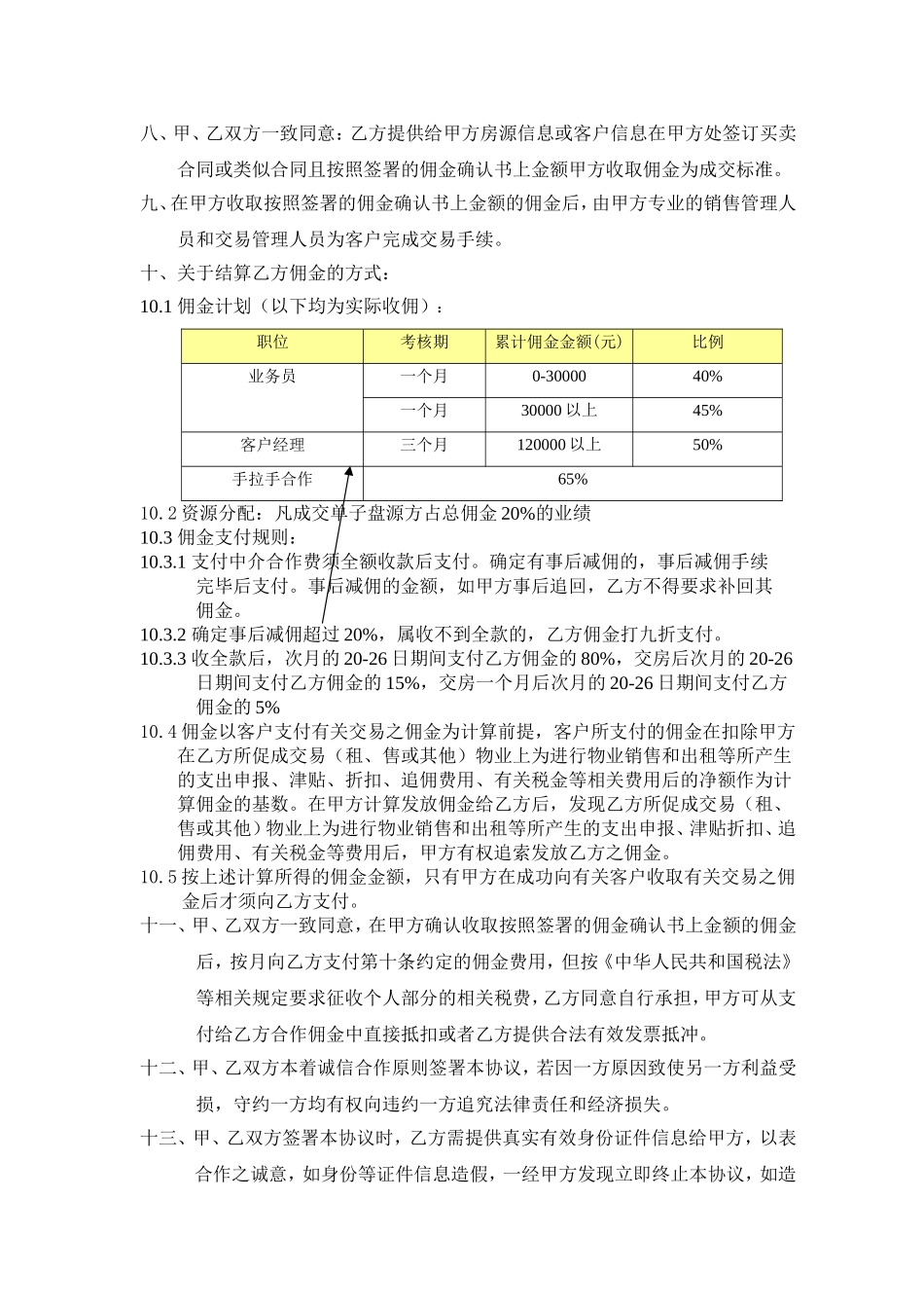 房地产无底薪业务员合同_第2页