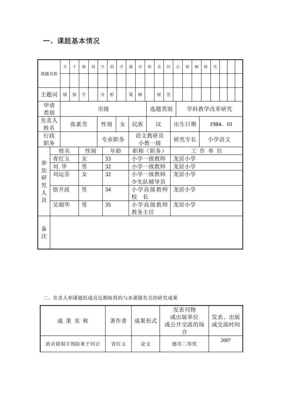 课题立项申请书_第2页