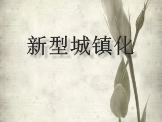 新型城镇化PPT
