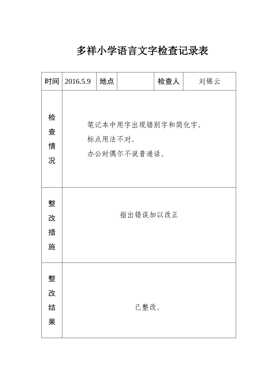 语言文字工作整改记录_第2页