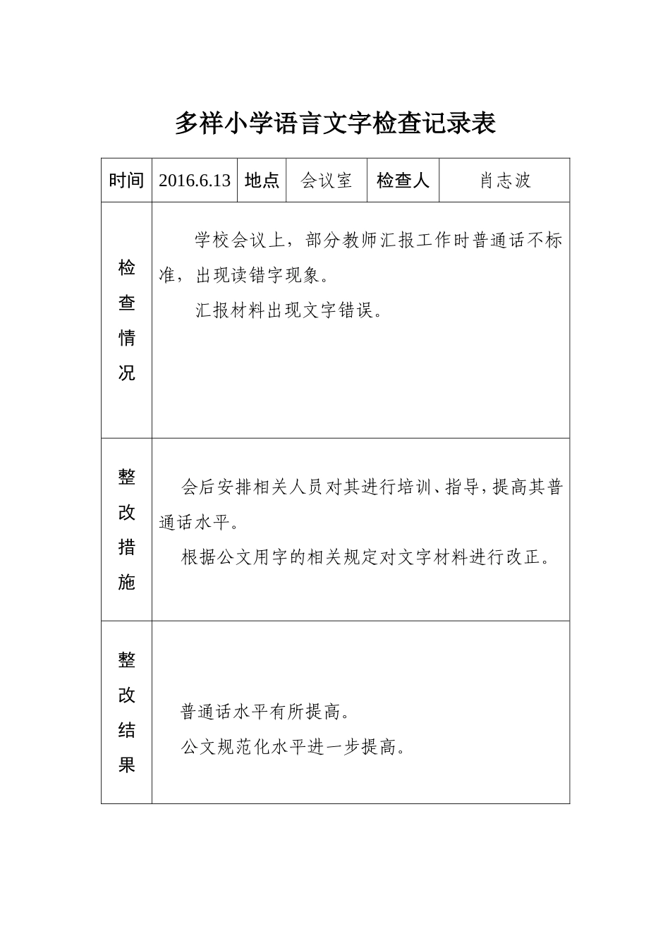 语言文字工作整改记录_第3页