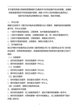 手术授权管理制度