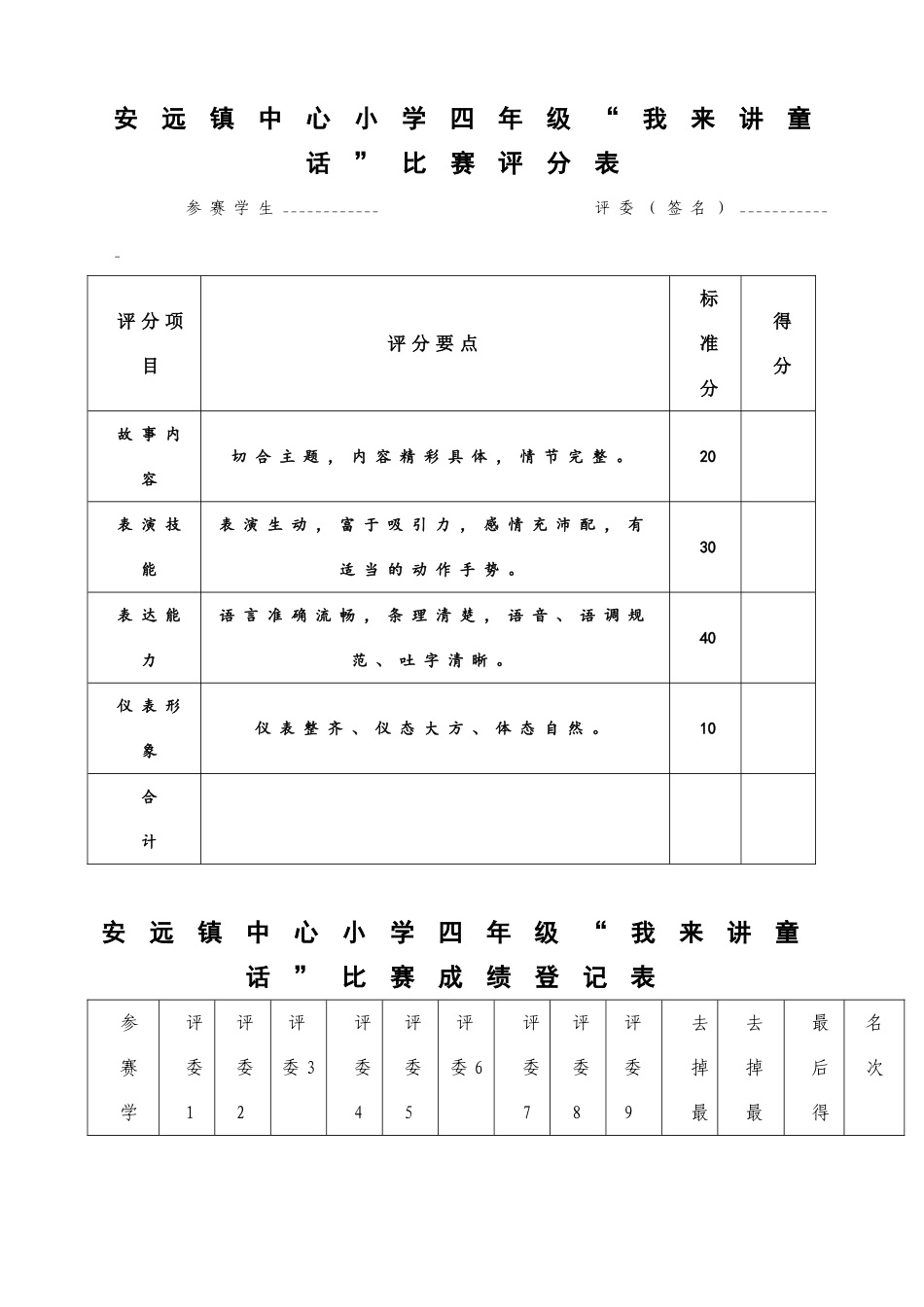 讲故事比赛评分表_第2页