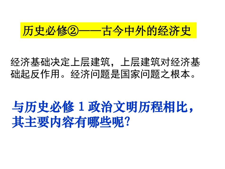高一历史必修二第一课《发达的古代农业》PPT课件_第1页