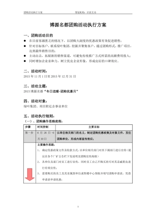房地产团购活动执行方案
