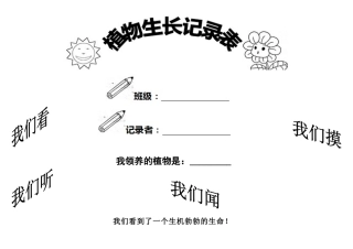 小学植物生长观察记录表