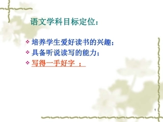 小学写字教学《写一手好字》教学指导PPT课件