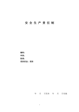 非煤矿山安全责任制