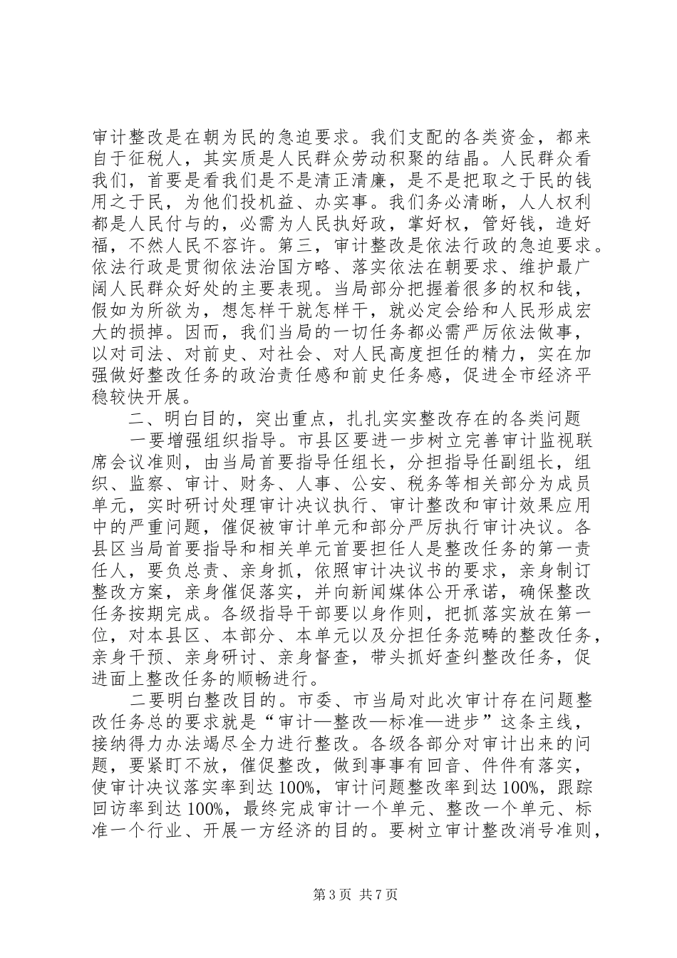 市长在审计整改专题会发言_第3页
