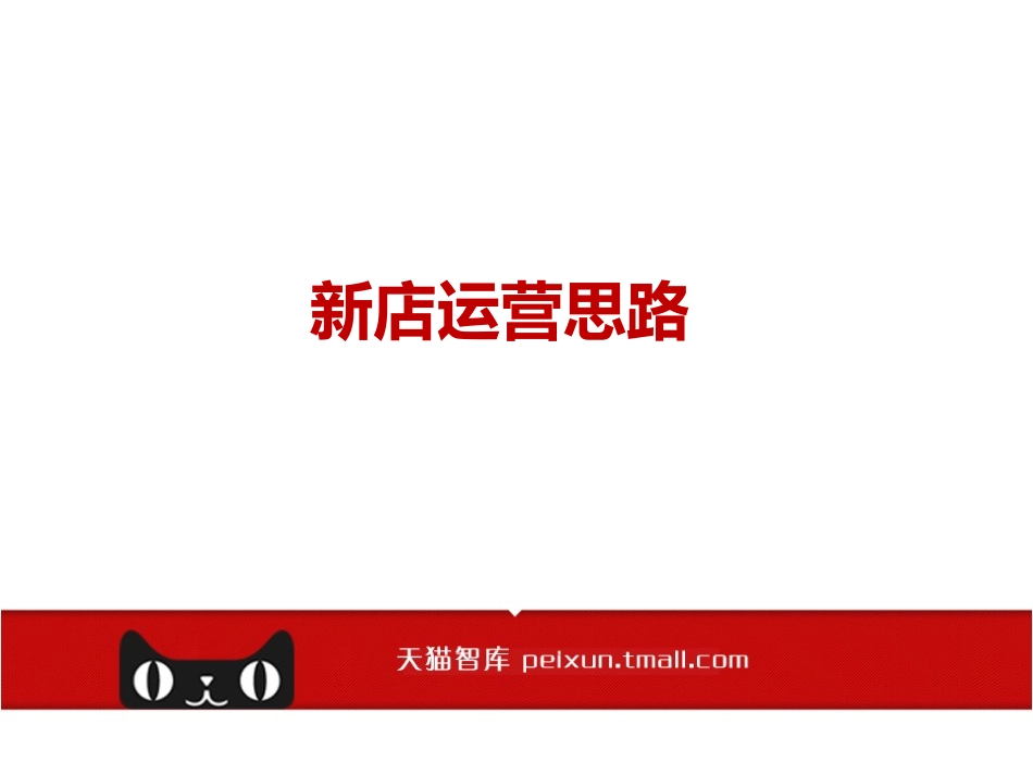 天猫新店运营思路【详细方案】_第1页