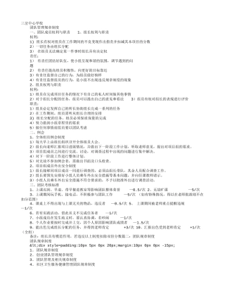 小组团队规章制度