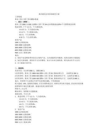 美容师薪资方案