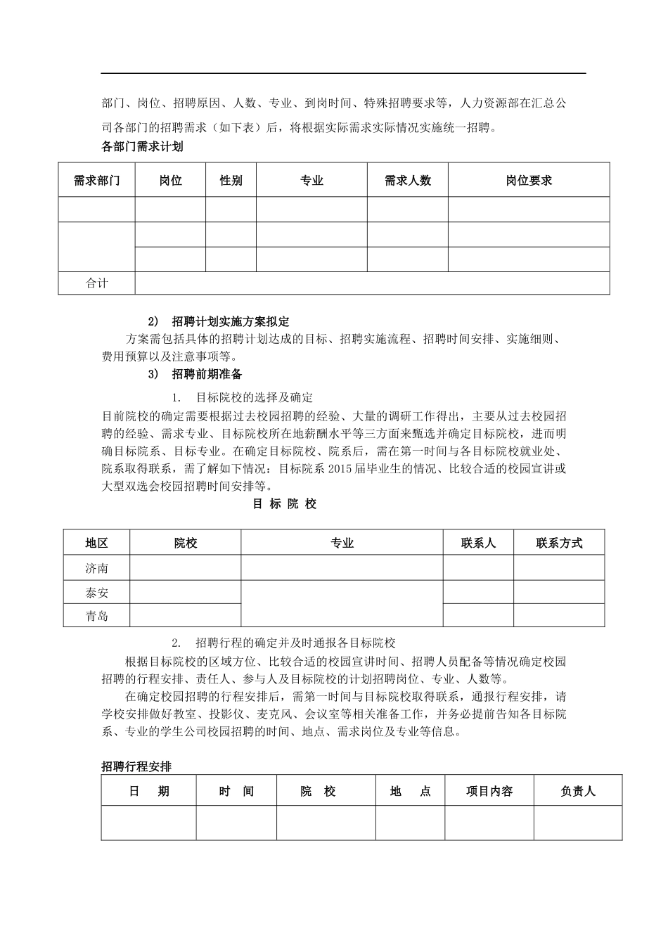 校园招聘策划方案(HR必备) (2)_第3页
