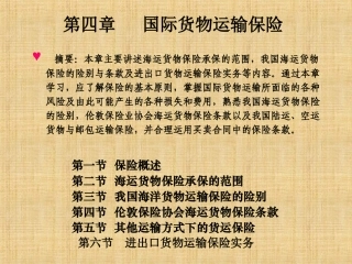 国际货物运输保险