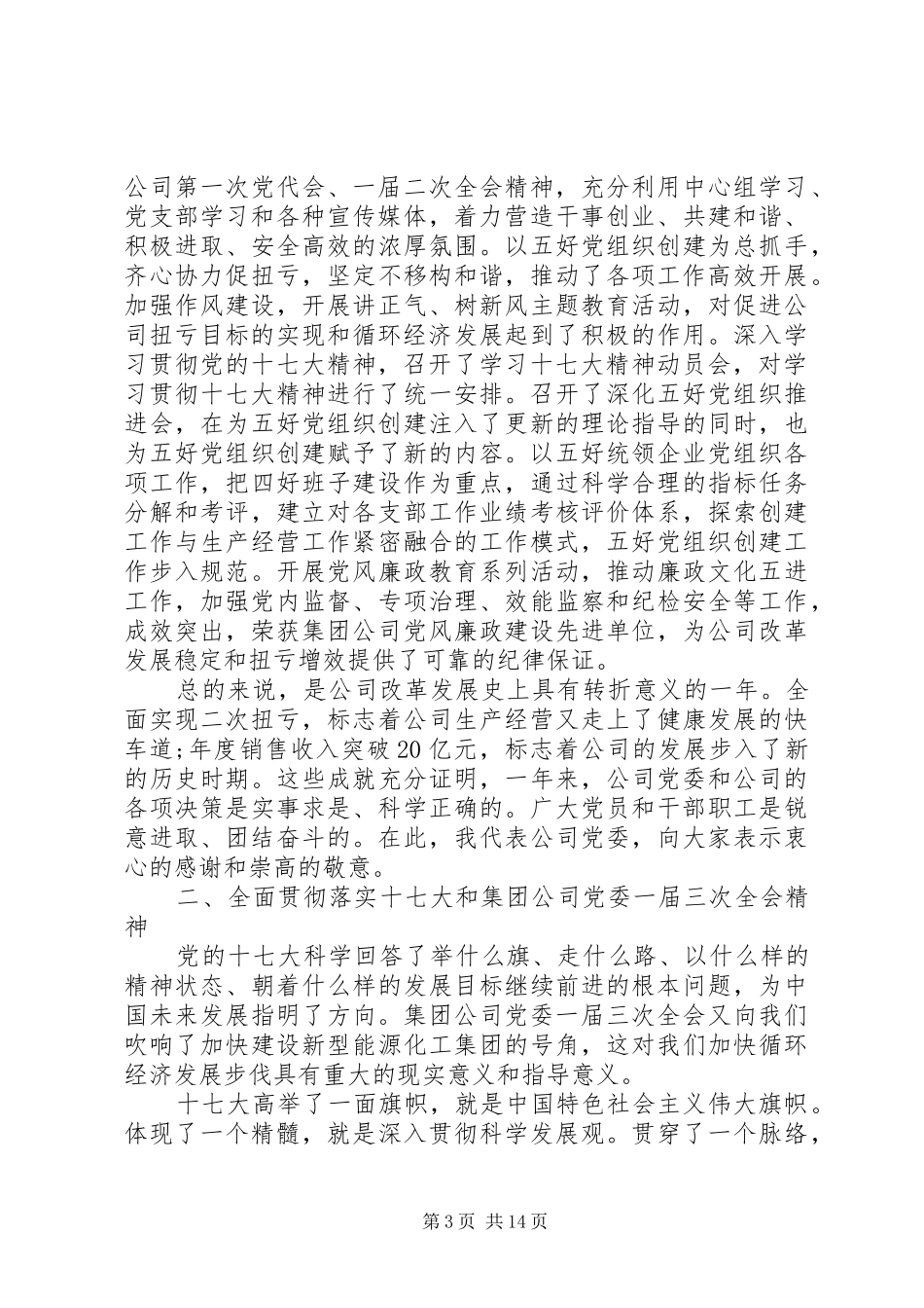 党委工作报告发言_第3页