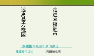 防校园欺凌主题班会PPT课件