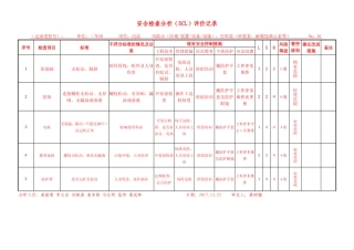 设备设施(SCL)评价记录(记录受