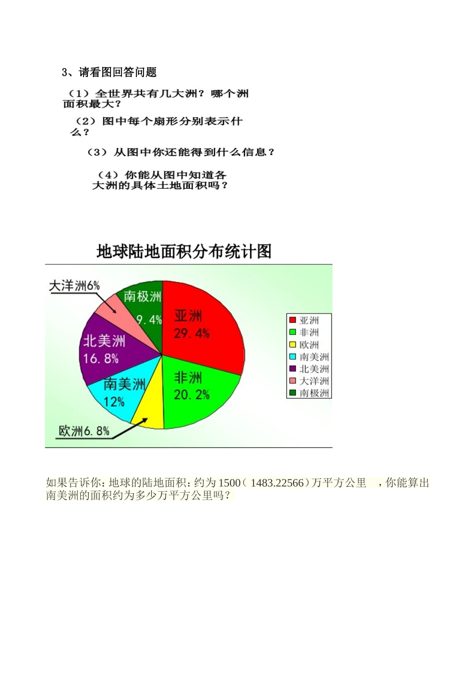 六年级数学(上)扇形统计图测试题(一)_第3页