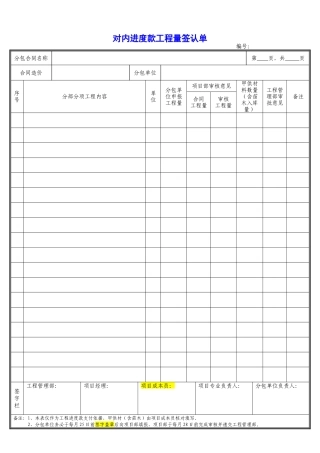 项目成本记录表