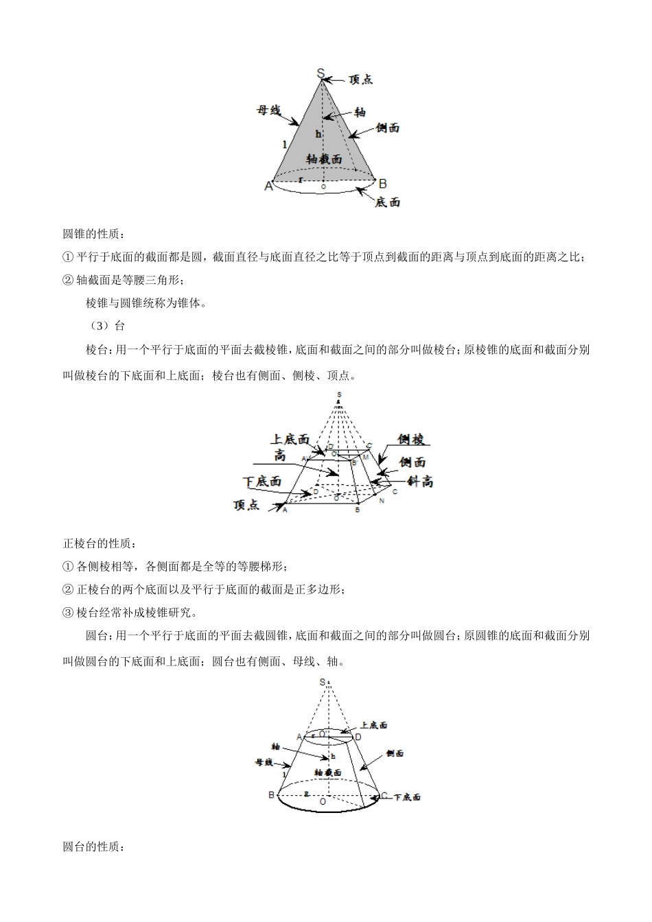 高中数学空间几何体知识点总结_第3页
