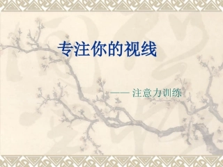 注意力训练 课件