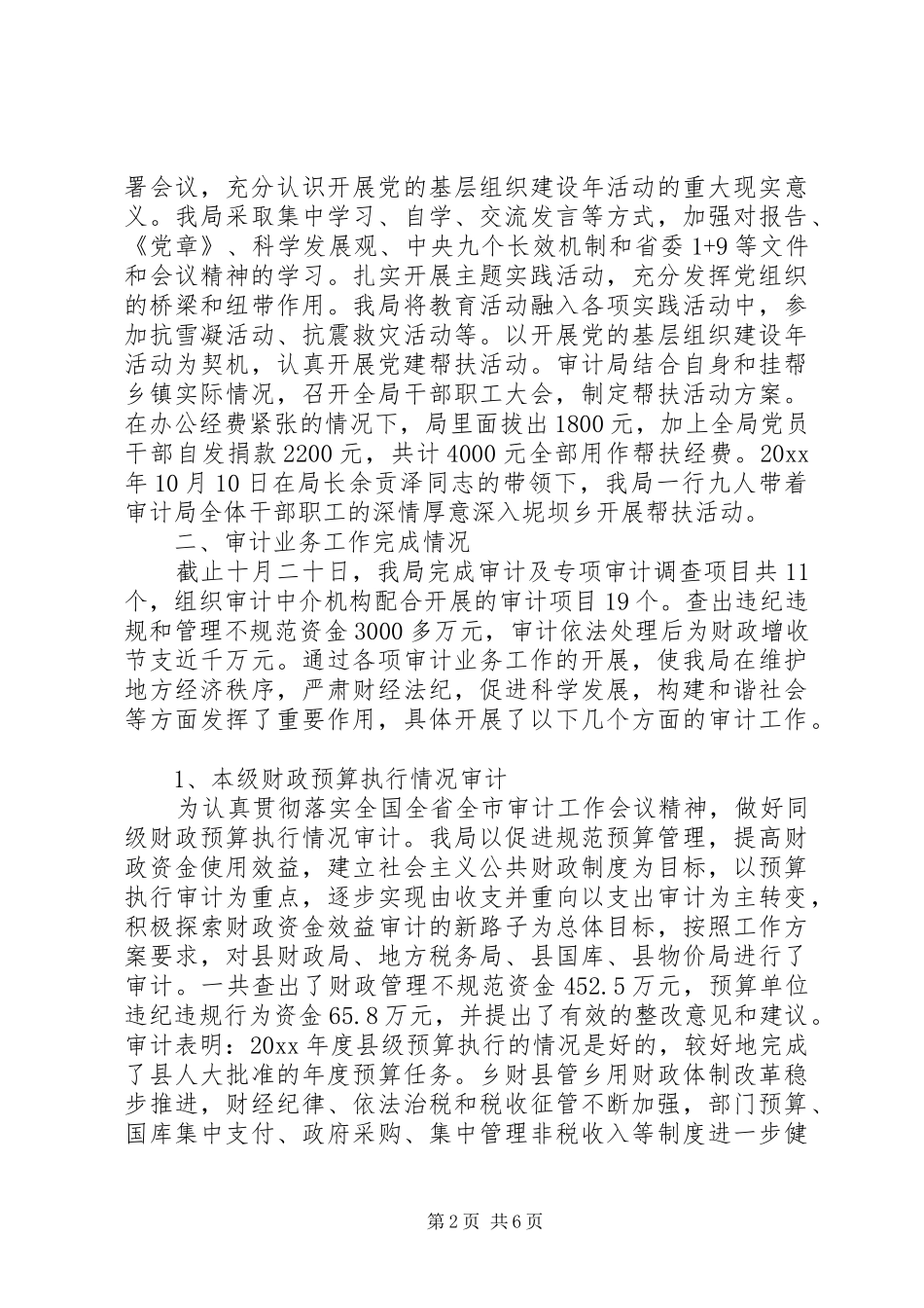 XX年度审计部工作计划_第2页