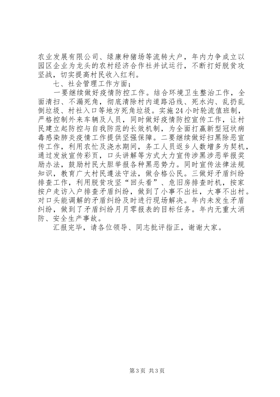 XX年某村重点工作计划汇报_第3页