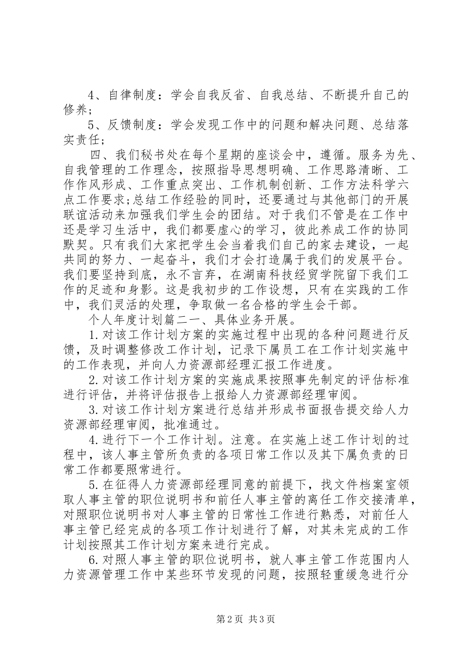 个人年度计划表格_第2页