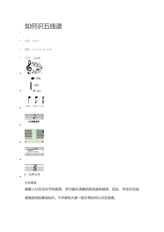 如何识五线谱