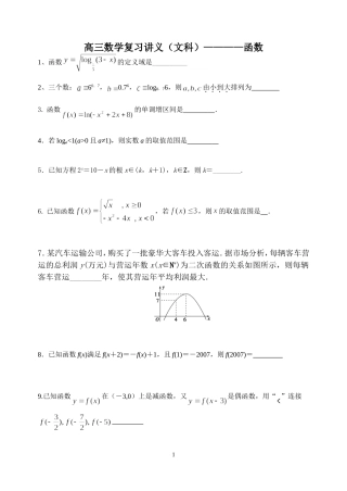 函数综合训练MicrosoftWord文档