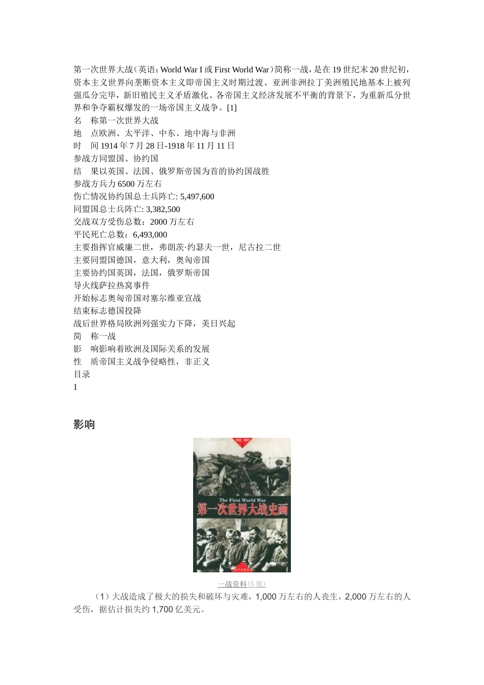 第一次世界大战_第1页