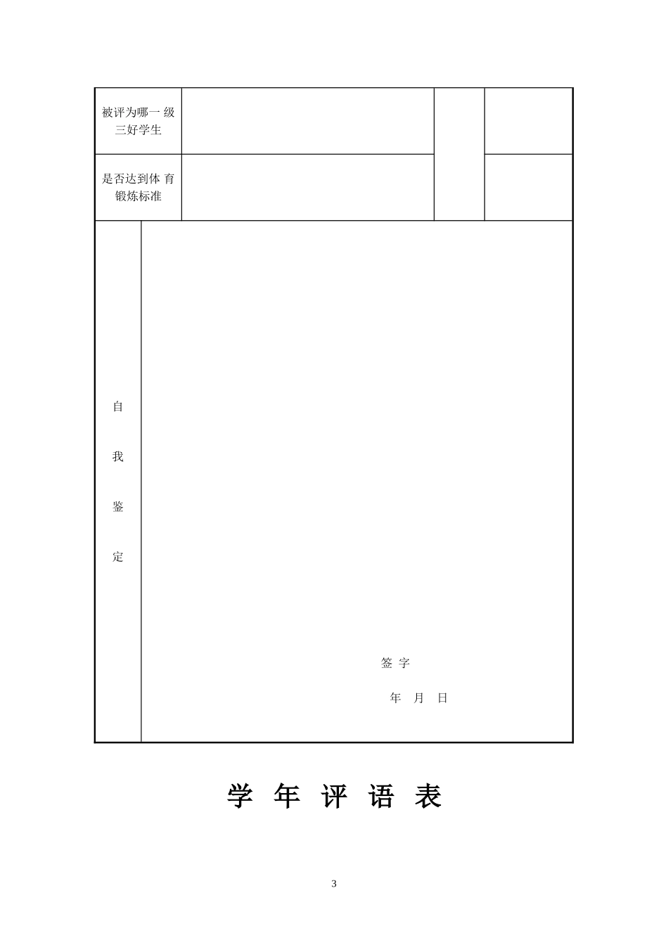 普通高中学生综合素质评价表_第3页