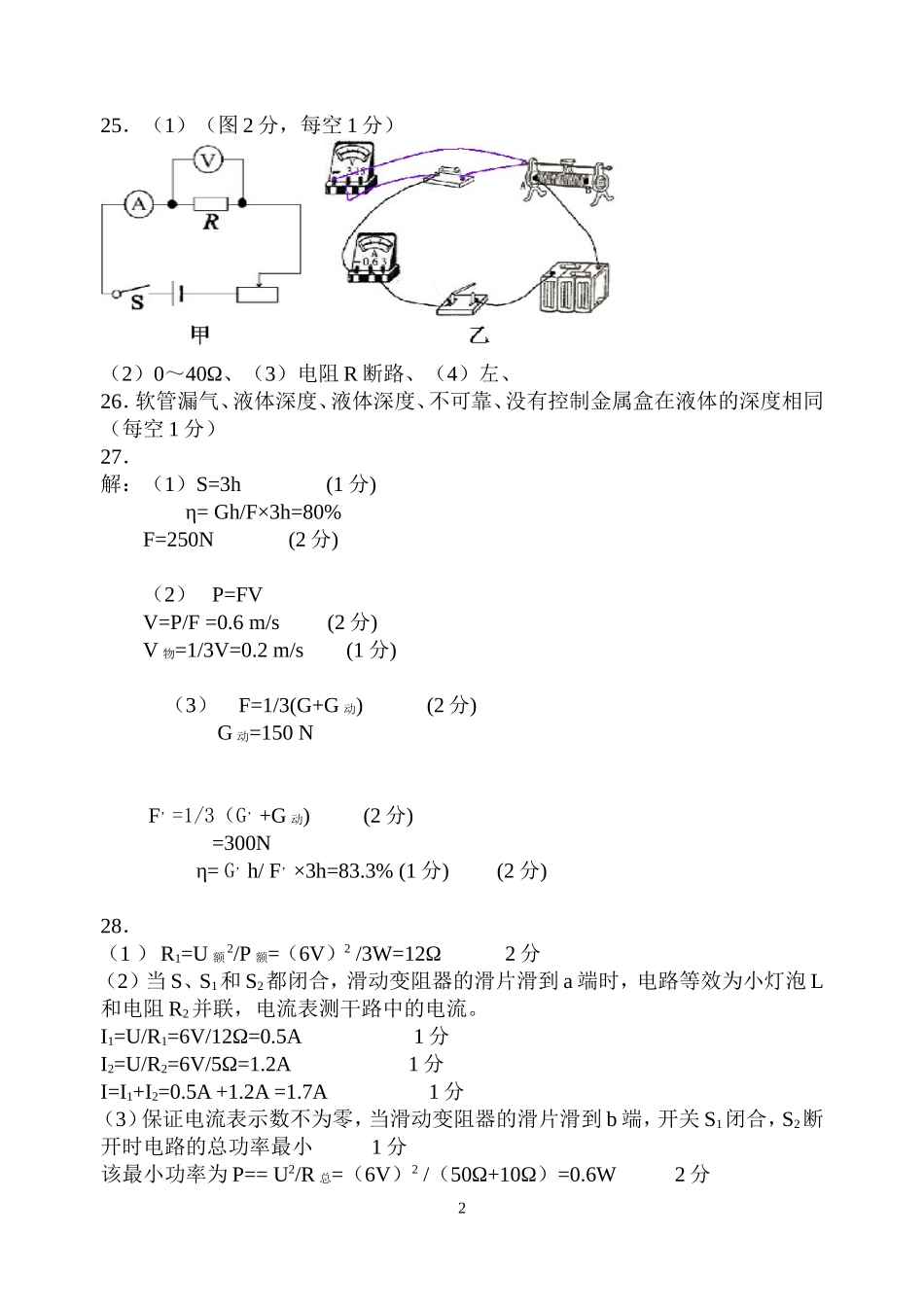 二模参考答案_第2页