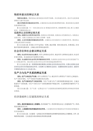 物质和意识的辩证关系