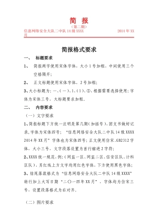 简报格式要求